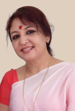 Nisha Sharma background portrait
