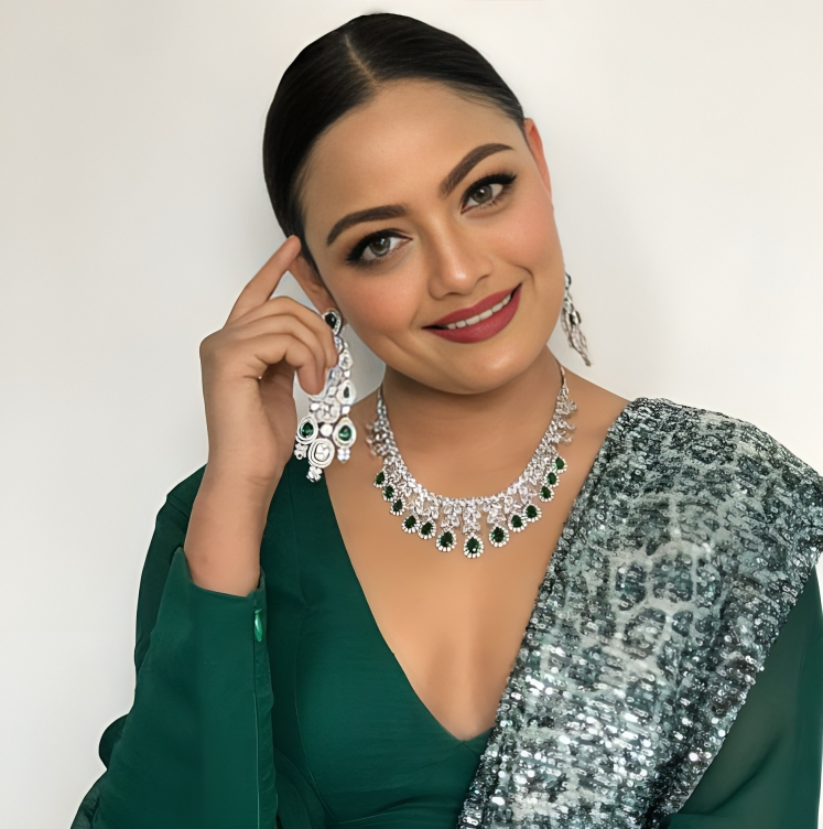 Richa Sharma background portrait
